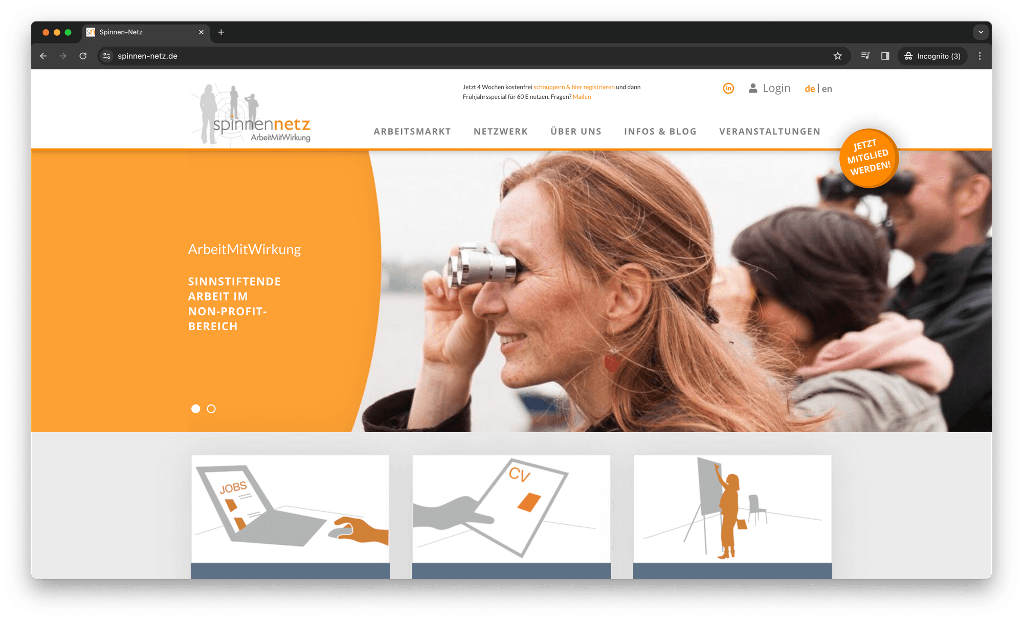 Spinnen-Netz - exklusives Jobnetzwerk für deine NGO-Karriere