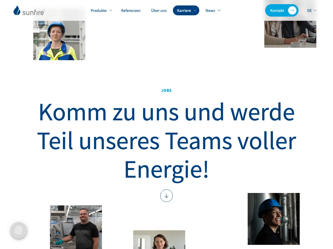 Karriereseite von Sunfire