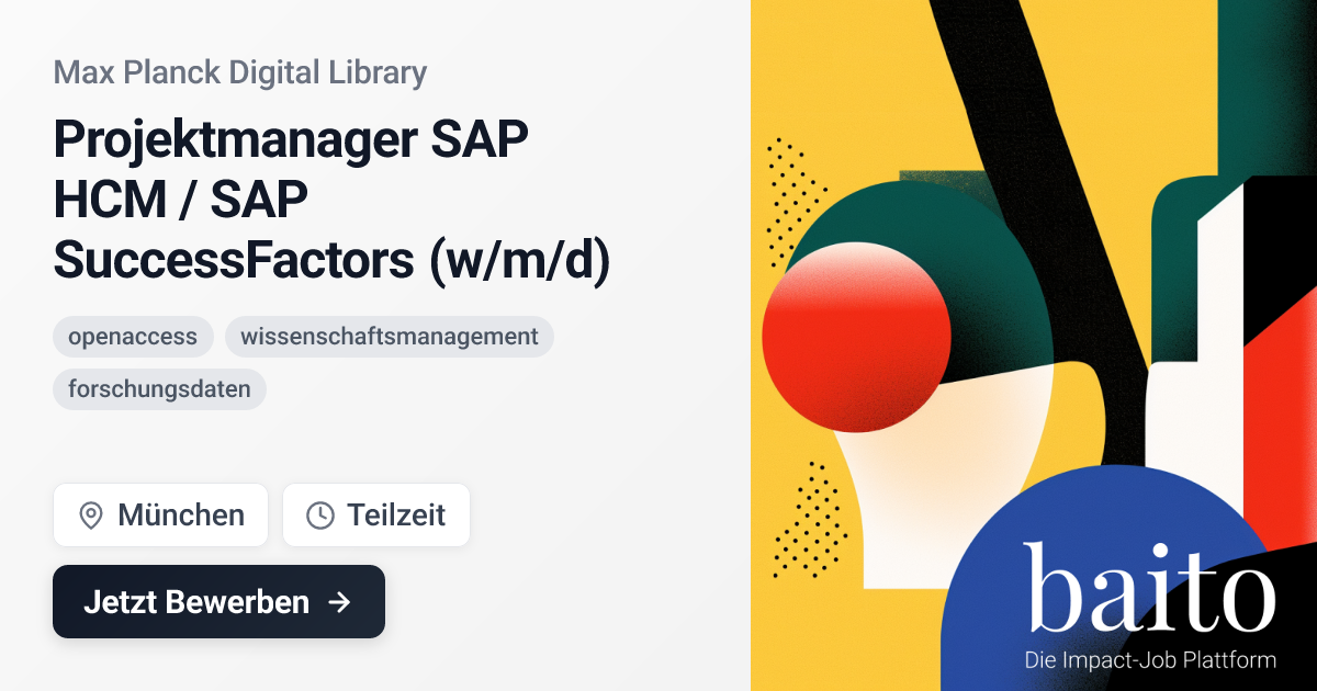 Projektmanager*in SAP HCM / SAP SuccessFactors (w/m/d) be... - baito
