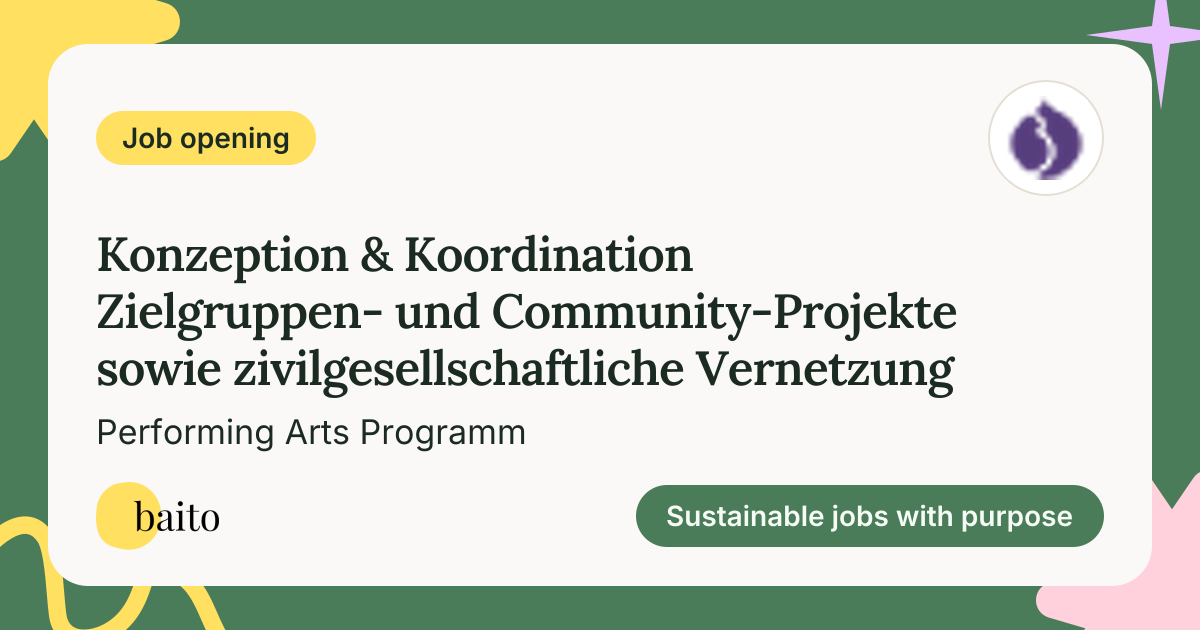Konzeption & Koordination Zielgruppen- und Community-Projekte sowie ...